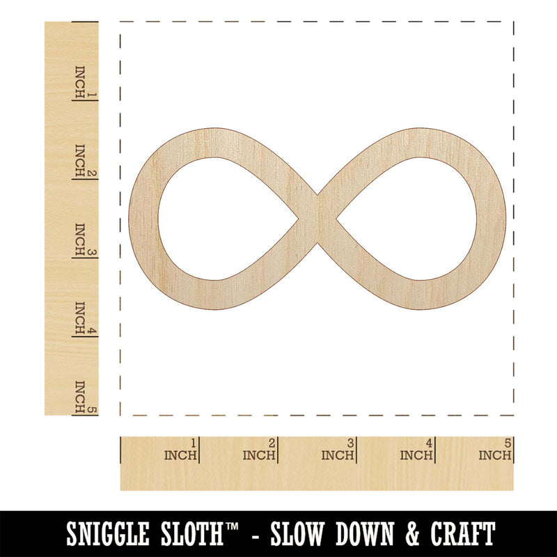 Infinity Symbol Solid Unfinished Wood Shape Piece Cutout for DIY Craft Projects