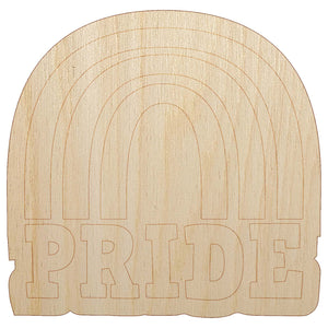 Pride Fun Rainbow LGBTQ Unfinished Wood Shape Piece Cutout for DIY Craft Projects