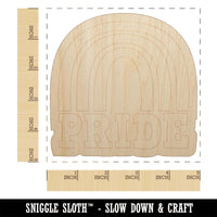 Pride Fun Rainbow LGBTQ Unfinished Wood Shape Piece Cutout for DIY Craft Projects