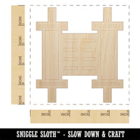 Torah Scroll Jewish Symbol Israel Unfinished Wood Shape Piece Cutout for DIY Craft Projects