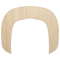 Horseshoe Mustache Moustache Silhouette Unfinished Wood Shape Piece Cutout for DIY Craft Projects