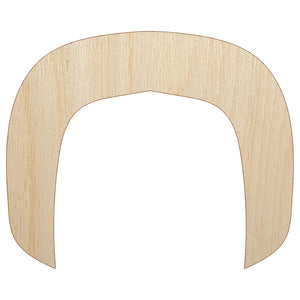 Horseshoe Mustache Moustache Silhouette Unfinished Wood Shape Piece Cutout for DIY Craft Projects