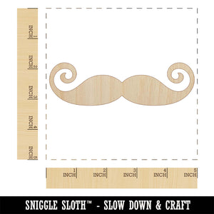 Imperial Mustache Moustache Silhouette Unfinished Wood Shape Piece Cutout for DIY Craft Projects