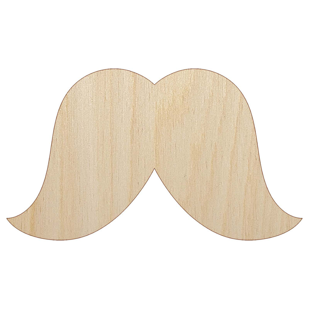 Walrus Mustache Moustache Silhouette Unfinished Wood Shape Piece Cutout for DIY Craft Projects