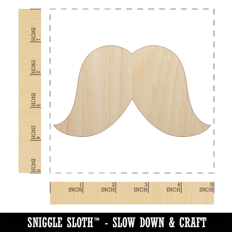 Walrus Mustache Moustache Silhouette Unfinished Wood Shape Piece Cutout for DIY Craft Projects
