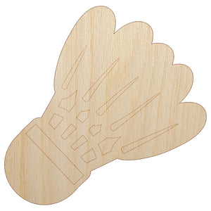 Badminton Shuttlecock Birdy Unfinished Wood Shape Piece Cutout for DIY Craft Projects