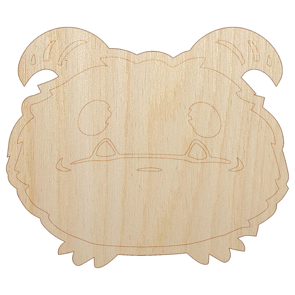 Cute Yeti Abominable Snowball Unfinished Wood Shape Piece Cutout for DIY Craft Projects