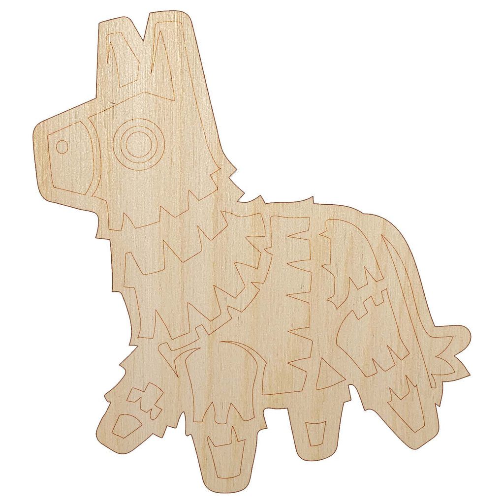Fiesta Donkey Party Pinata Unfinished Wood Shape Piece Cutout for DIY Craft Projects