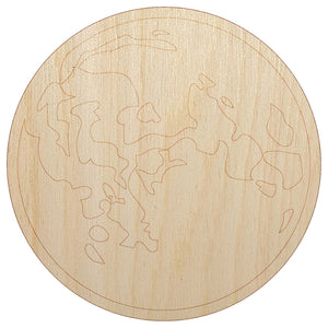 Full Moon Phase Unfinished Wood Shape Piece Cutout for DIY Craft Projects
