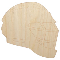 Lacrosse Helmet Unfinished Wood Shape Piece Cutout for DIY Craft Projects