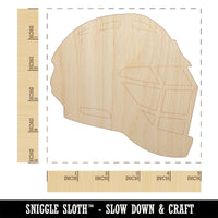 Lacrosse Helmet Unfinished Wood Shape Piece Cutout for DIY Craft Projects