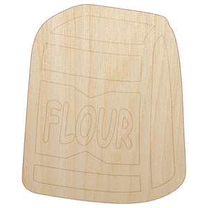 Bag of Flour Baker Baking Unfinished Wood Shape Piece Cutout for DIY Craft Projects