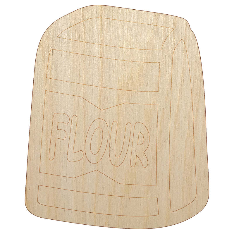 Bag of Flour Baker Baking Unfinished Wood Shape Piece Cutout for DIY Craft Projects