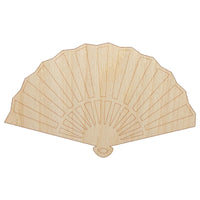 Japanese Fan Unfinished Wood Shape Piece Cutout for DIY Craft Projects