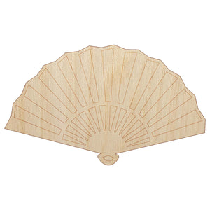 Japanese Fan Unfinished Wood Shape Piece Cutout for DIY Craft Projects