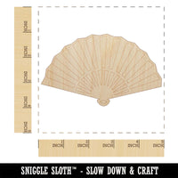 Japanese Fan Unfinished Wood Shape Piece Cutout for DIY Craft Projects