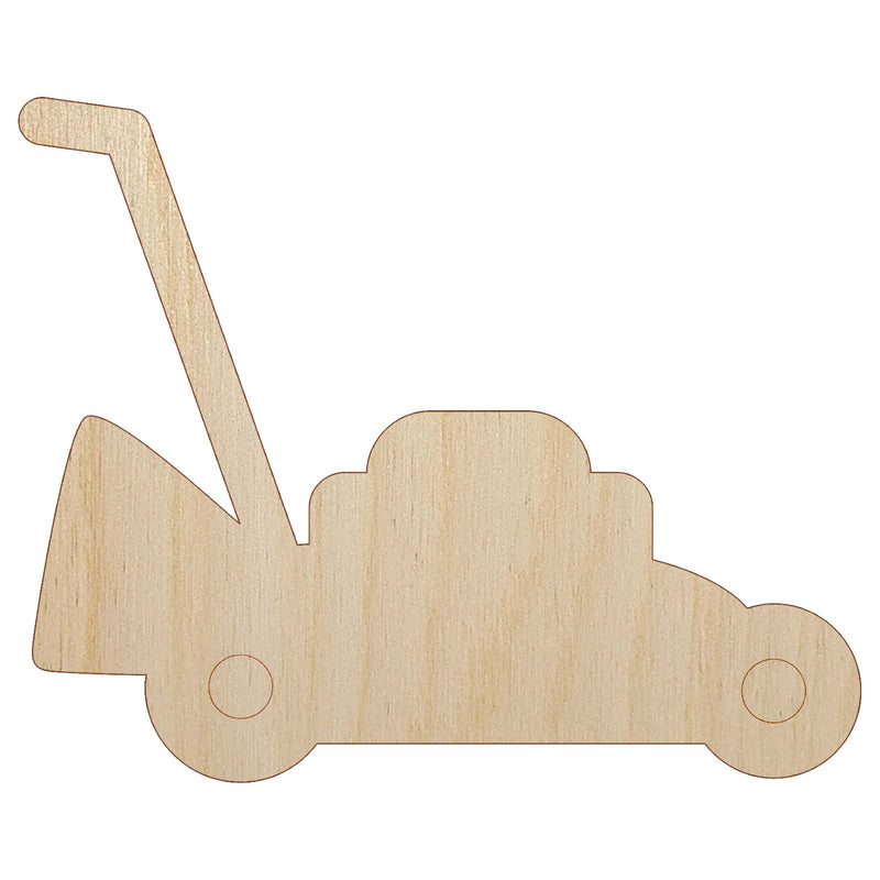 Lawn Mower Unfinished Wood Shape Piece Cutout for DIY Craft Projects