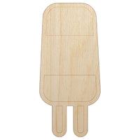 Layered Ice Cream Bar Frozen Treat Popsicle Unfinished Wood Shape Piece Cutout for DIY Craft Projects