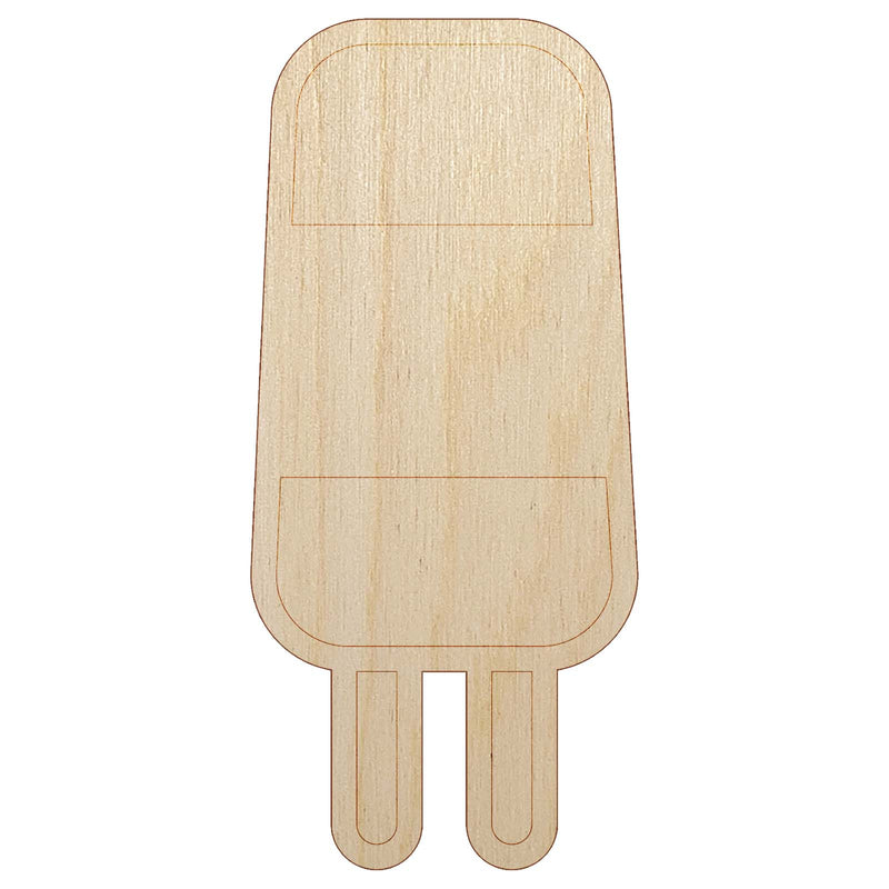 Layered Ice Cream Bar Frozen Treat Popsicle Unfinished Wood Shape Piece Cutout for DIY Craft Projects