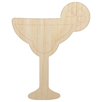 Margarita Cocktail with Lime Unfinished Wood Shape Piece Cutout for DIY Craft Projects