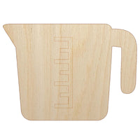 Measuring Cup Baking Cooking Unfinished Wood Shape Piece Cutout for DIY Craft Projects