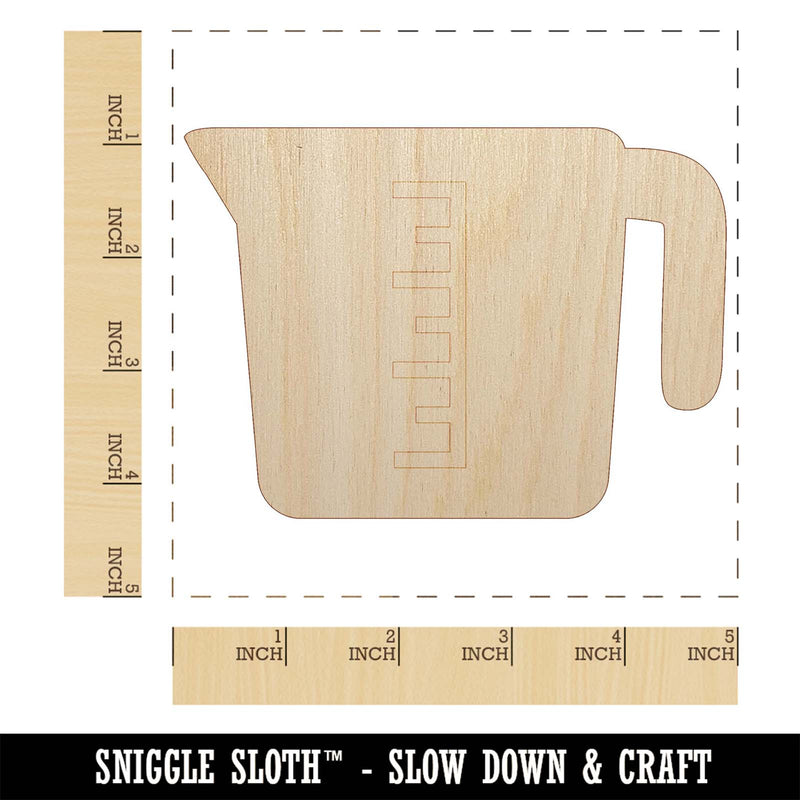 Measuring Cup Baking Cooking Unfinished Wood Shape Piece Cutout for DIY Craft Projects