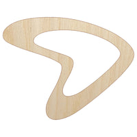 Retro Boomerang Unfinished Wood Shape Piece Cutout for DIY Craft Projects