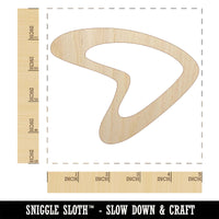 Retro Boomerang Unfinished Wood Shape Piece Cutout for DIY Craft Projects