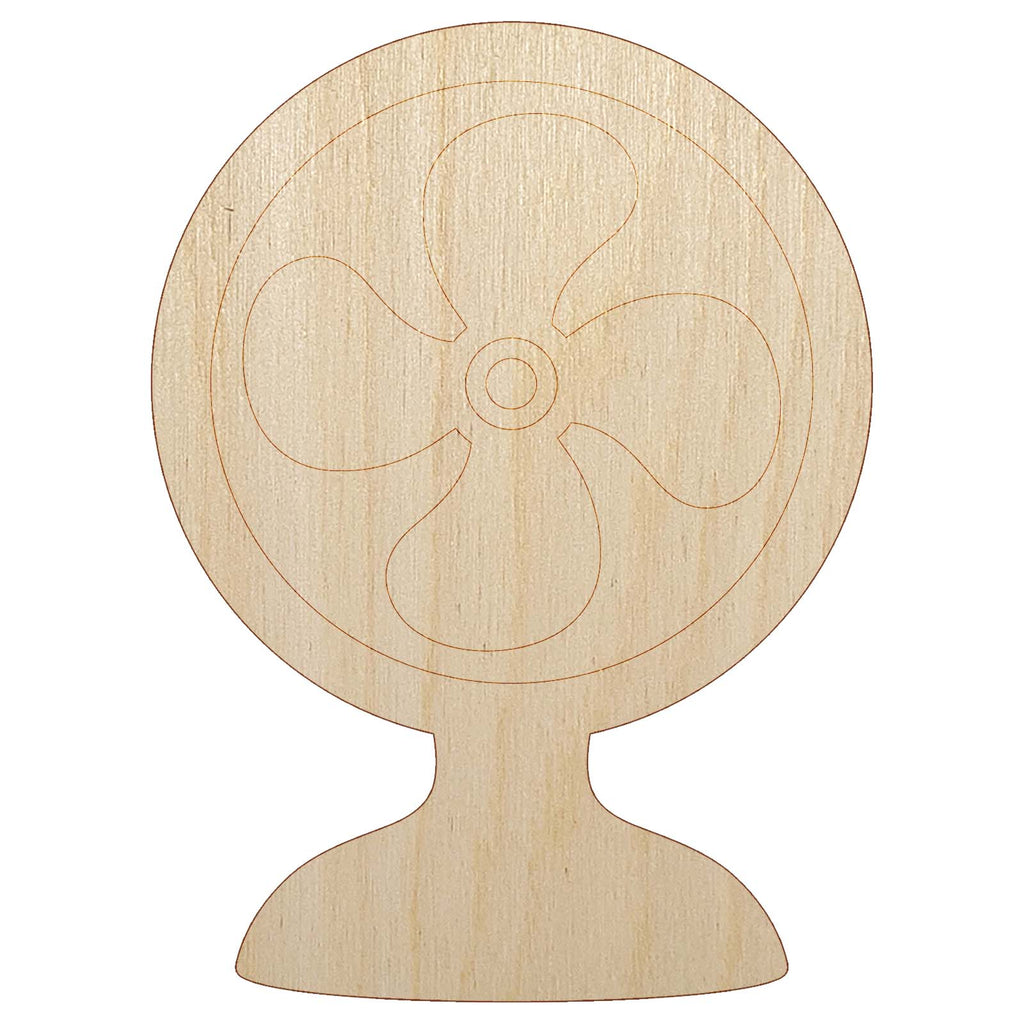 Stay Cool Fan Unfinished Wood Shape Piece Cutout for DIY Craft Projects