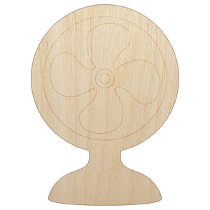 Stay Cool Fan Unfinished Wood Shape Piece Cutout for DIY Craft Projects