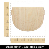 Baby Diaper Unfinished Wood Shape Piece Cutout for DIY Craft Projects