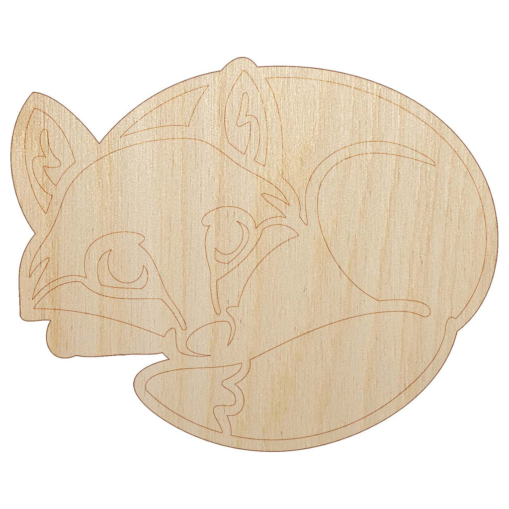 Baby Fox Woodland Animal Unfinished Wood Shape Piece Cutout for DIY Craft Projects