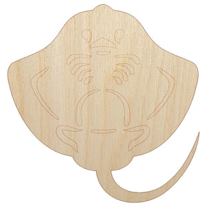 Baby Stingray Underside Unfinished Wood Shape Piece Cutout for DIY Craft Projects