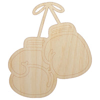 Boxing Gloves Hanging Unfinished Wood Shape Piece Cutout for DIY Craft Projects