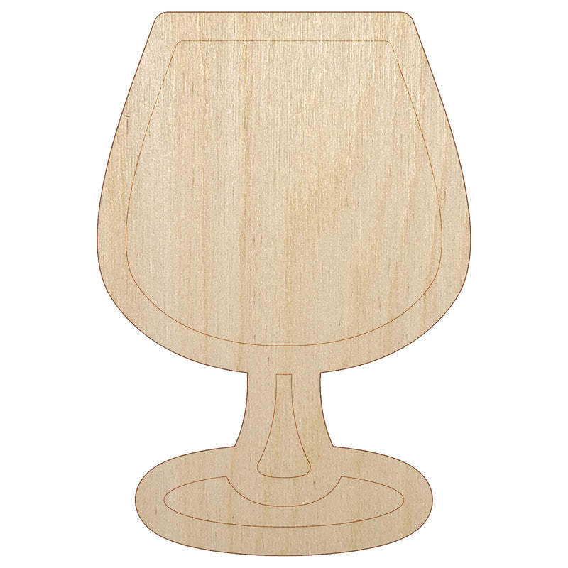 Brandy Wine Glass Unfinished Wood Shape Piece Cutout for DIY Craft Projects