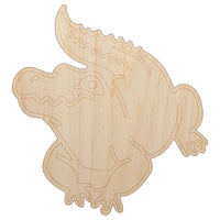 Crocodile Alligator Cute Unfinished Wood Shape Piece Cutout for DIY Craft Projects