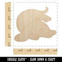 Dachshund Sleeping Wiener Dog Unfinished Wood Shape Piece Cutout for DIY Craft Projects