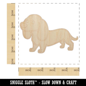 Dachshund Standing Wiener Dog Unfinished Wood Shape Piece Cutout for DIY Craft Projects