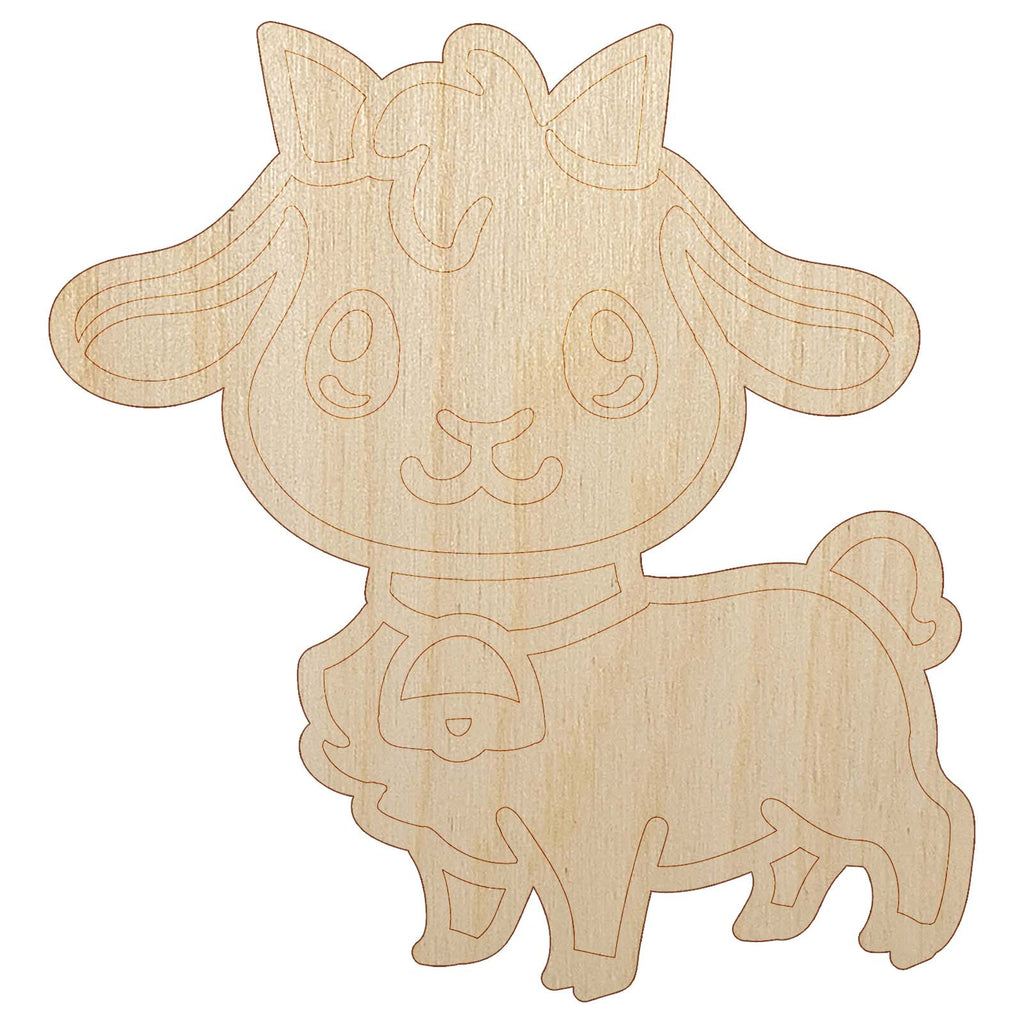 Darling Goat Farm Animal Unfinished Wood Shape Piece Cutout for DIY Craft Projects