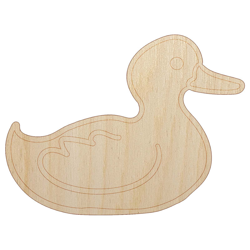 Delightful Duck Swimming on Water Unfinished Wood Shape Piece Cutout for DIY Craft Projects