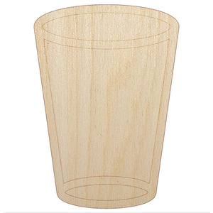 Empty Water Glass Cup Unfinished Wood Shape Piece Cutout for DIY Craft Projects