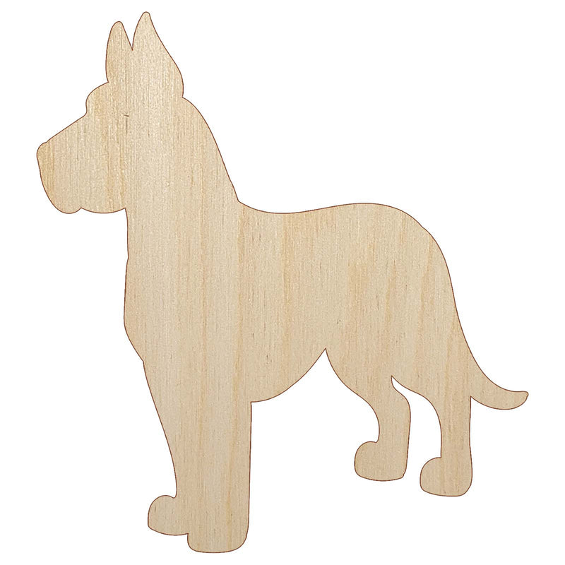 Great Dane Standing Dog Unfinished Wood Shape Piece Cutout for DIY Craft Projects