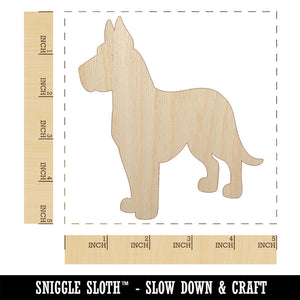 Great Dane Standing Dog Unfinished Wood Shape Piece Cutout for DIY Craft Projects