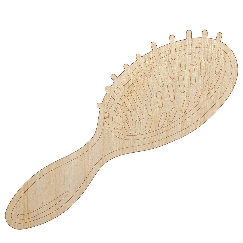 Hair Brush Unfinished Wood Shape Piece Cutout for DIY Craft Projects