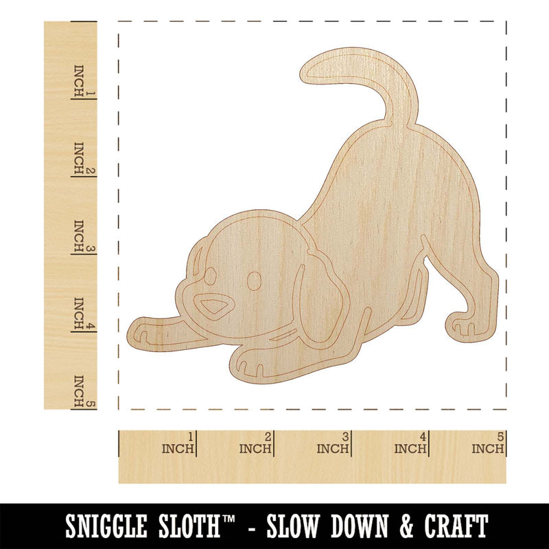 Labrador Retriever Play Bow Dog Unfinished Wood Shape Piece Cutout for DIY Craft Projects