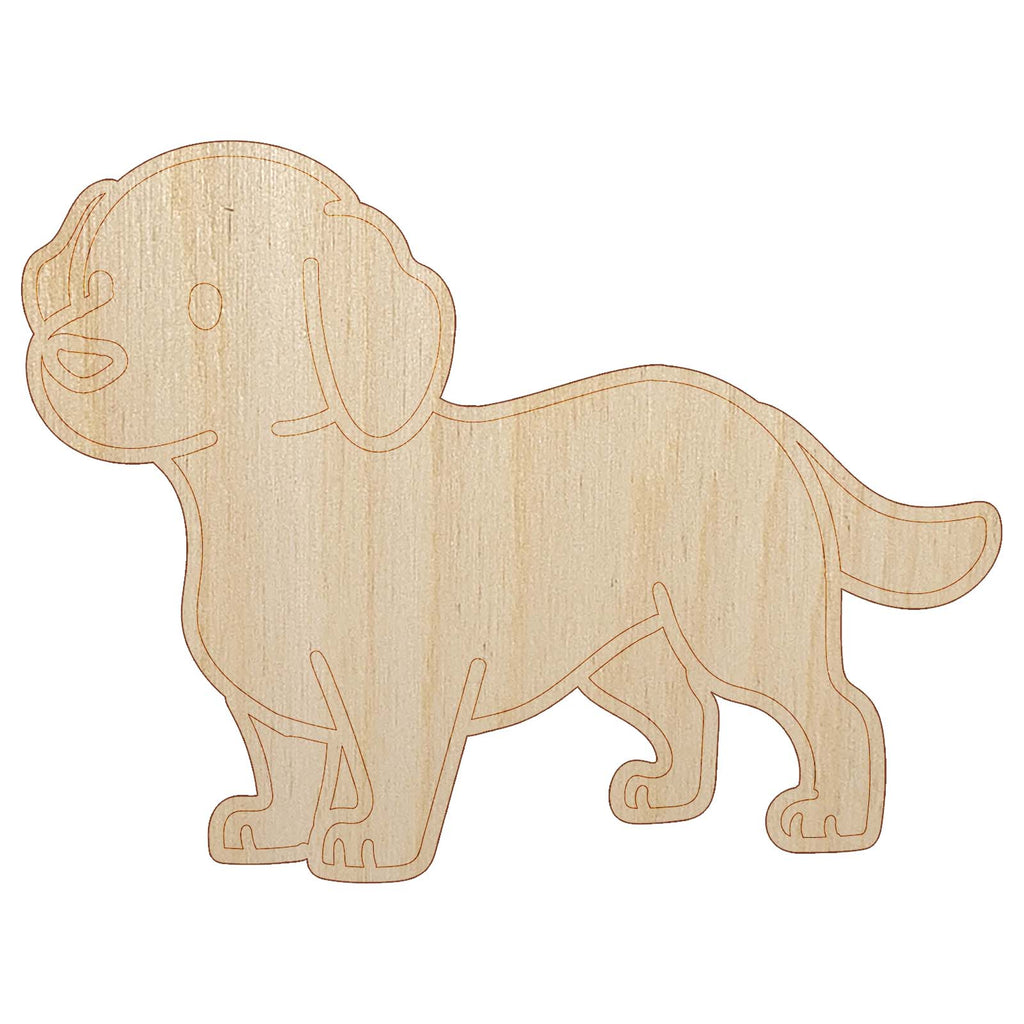 Labrador Retriever Standing Dog Unfinished Wood Shape Piece Cutout for DIY Craft Projects