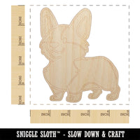 Pembroke Welsh Corgi Standing Dog Unfinished Wood Shape Piece Cutout for DIY Craft Projects