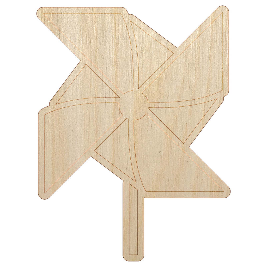 Pinwheel Toy Chinese New Year Unfinished Wood Shape Piece Cutout for DIY Craft Projects