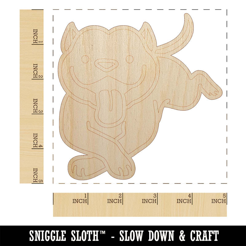 Pit Bull Happy Laying Down Dog Unfinished Wood Shape Piece Cutout for DIY Craft Projects