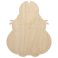 Pygmy Rabbit Bunny Cute Unfinished Wood Shape Piece Cutout for DIY Craft Projects